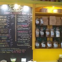 Drink menu and selection of spices at Rohelise Maja Pood ja Kohvik in Viljandi