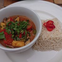 Thai Red curry at The Cornish Vegan in Truro