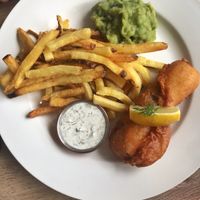 ‘Fish’ and chips  at The Cornish Vegan in Truro