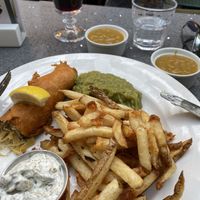 Fish and chips at The Cornish Vegan in Truro