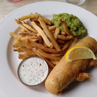 Fish and chips at The Cornish Vegan in Truro