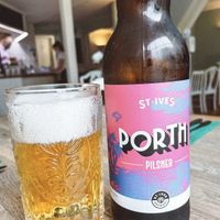Vegan pilsner  at The Cornish Vegan in Truro