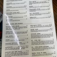 Menu  at The Cornish Vegan in Truro