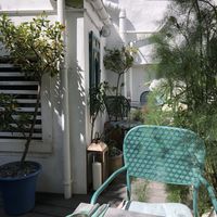 Garden in the back - super cozy   at The Cornish Vegan in Truro