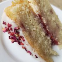Rose and Raspberry Cake at The Cornish Vegan in Truro