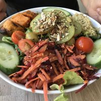 Bhudda bowl... really good flavored just awesome at The Cornish Vegan in Truro