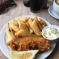 Fish and chips at The Cornish Vegan in Truro