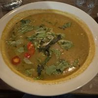 Curry udon noodles with fake chicken   at Pho in Brighton