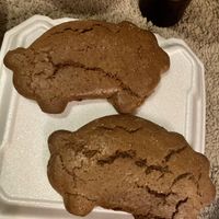 Pig cookies 🤤 their 3 color pastries are also really good   at El Palote Panaderia in Dallas