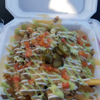 Vegan papas norteñas with carne guisada at El Palote Panaderia in Dallas