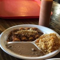 Beans and rice are amazing   at El Palote Panaderia in Dallas