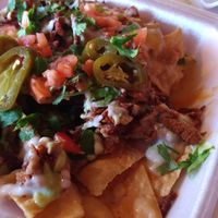 Loaded nachos at El Palote Panaderia in Dallas