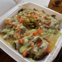 Loaded fries  at El Palote Panaderia in Dallas