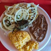 Four tacos, four different meats at El Palote Panaderia in Dallas