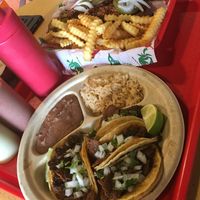 Tacos and Barbecue Sandwich  at El Palote Panaderia in Dallas