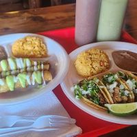 Flautas Plate & Tacos Plate at El Palote Panaderia in Dallas