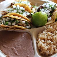 Taco plate at El Palote Panaderia in Dallas