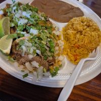 4 tacos plate at El Palote Panaderia in Dallas