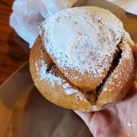 Sweet bread with cream at El Palote Panaderia in Dallas