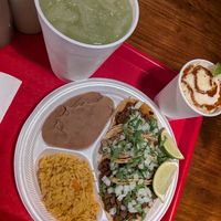 From top to bottom. Al pastor, brisket, chicharrón crispy, y asado de puerco.

Faves we're crispy y Al pastor at El Palote Panaderia in Dallas