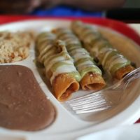 Flautas Meal at El Palote Panaderia in Dallas