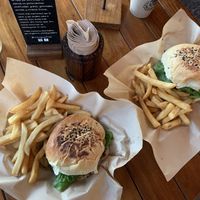 Ahumada and maya burger  at Mango y Chile in Bacalar