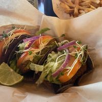 Falafel tacos  at Mango y Chile in Bacalar