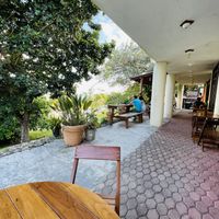 Outside seating area   at Mango y Chile in Bacalar