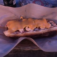 Hotdog with cheese  at Mango y Chile in Bacalar