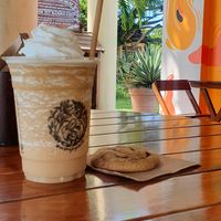 Eiskaffee mit Sojamich at Mango y Chile in Bacalar