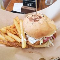 Burger crujitofu at Mango y Chile in Bacalar