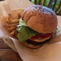 Classic burger  at Mango y Chile in Bacalar