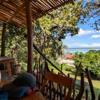 View of the lake at Mango y Chile in Bacalar