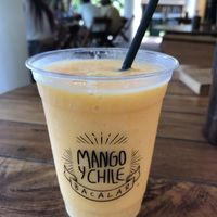 Mango melon banana  at Mango y Chile in Bacalar