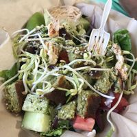 Falafel salad at Mango y Chile in Bacalar