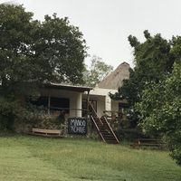 The front facing the road and lake at Mango y Chile in Bacalar