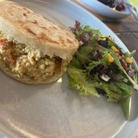 Scramble arepa corn pocket at Nagev in Evandale