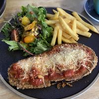 Eggplant parmigiana   at Nagev in Evandale