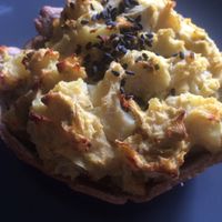 Potato and artichoke pie at Mr Black Juicery in Berwick