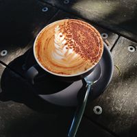 Almond cappuccino at Mr Black Juicery in Berwick