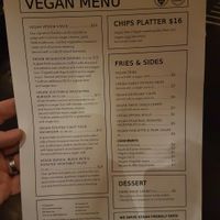 Separate vegan menu on request at The Bank on Collins in Melbourne