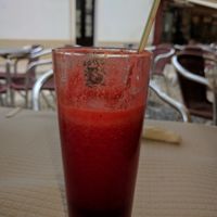 delicioso​ fresh juice of the day at Ateliê 47 in Silves