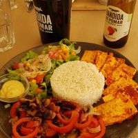 Tofu marinado à portuguesa at Ateliê 47 in Silves