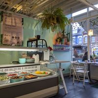 Salad bar at Paradise Plantbased in North West London