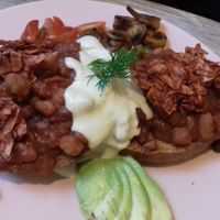 Bean bagel at Paradise Plantbased in North West London