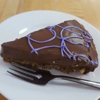 Dark chocolate mousse cake at Grow Your Roots Cafe in Ottawa