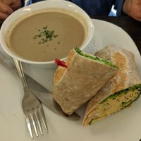 Tuna mash with mushroom soup at Grow Your Roots Cafe in Ottawa