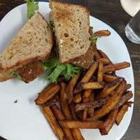 TLT with fries at Grow Your Roots Cafe in Ottawa