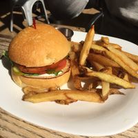 Buffalo Chick Un with fries 🤤 at Grow Your Roots Cafe in Ottawa