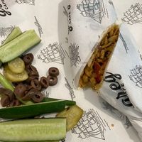 Vegan shawarma  at Greg Cafe in Tiberias